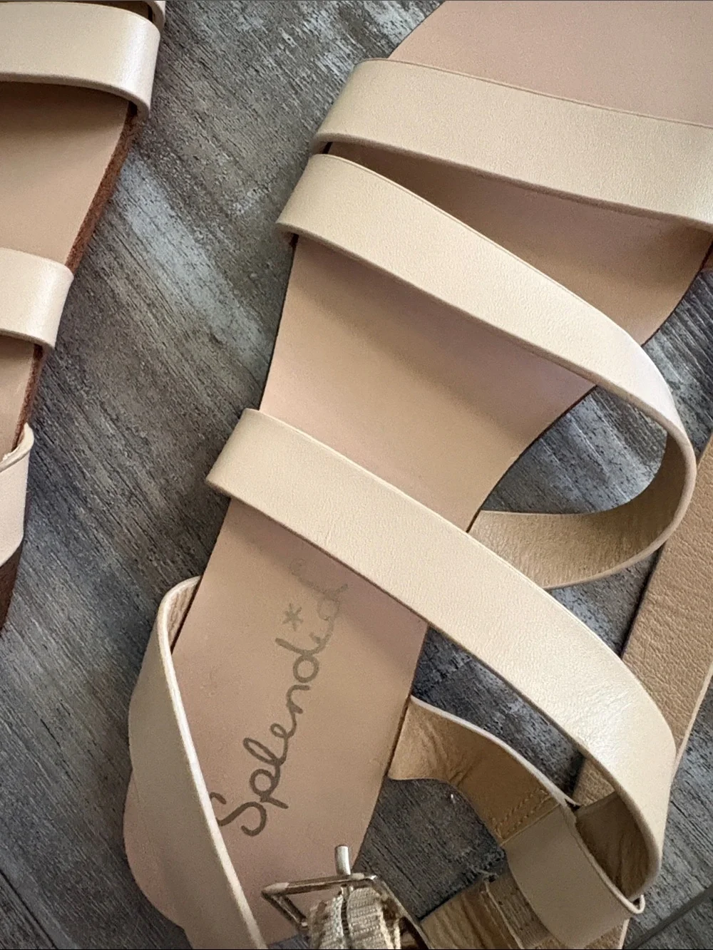 Splendid Caracas Nude Leather Sandals  7.5
